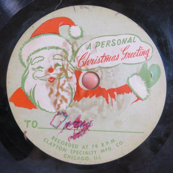 Vintage “A Personal Christmas Greeting” LP Vinyl Record  78 RPM - Picture 3 of 7